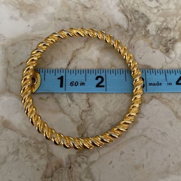 Gold Tone Bangles Bracelets Trio Set “Mother” - Picture 7 of 10